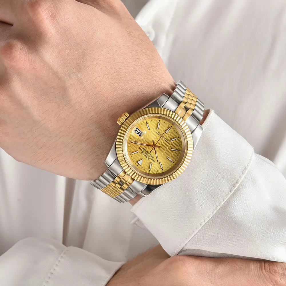 OUMASHI 36mm/39mm orologio da uomo NH35 orologio meccanico automatico in vetro zaffiro luminoso impermeabile Logo personalizzato