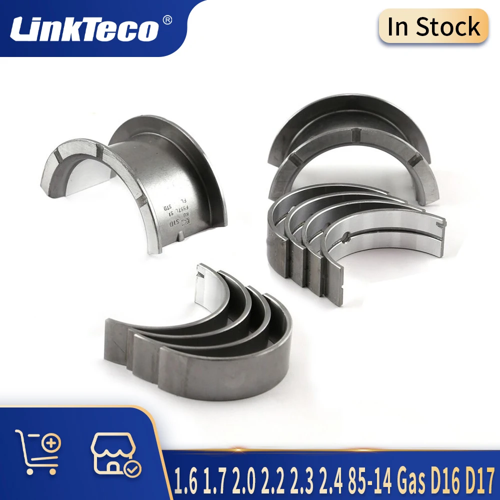 STD Auto Engine Part Main Crankshaft Bearing Set Kit Fit 1.6 1.7 2.0 2.2 2.3 2.4 L 85-14 Gas D16 D17 For ACURA HONDA ISUZU ROVER