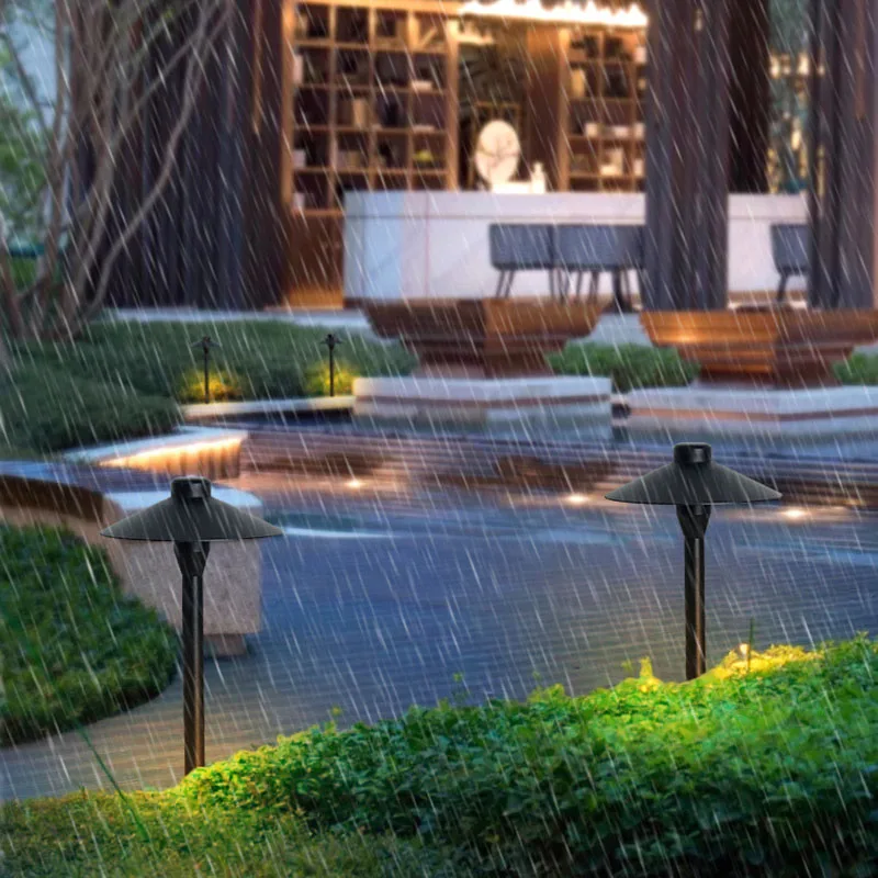 Creative Personalized Lawn Lamp Outdoor Villa Courtyard Community Landscape Waterproof Lawn Practical Simple Floor Lamp Black