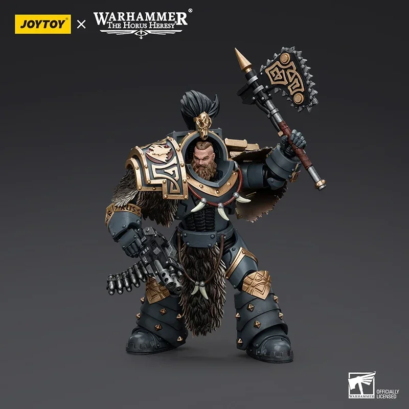 JOYTOY Warhammer 40K 1/18 ตัวเลขการกระทํา Space หมาป่า Varagyr Wolf Guard Squad Varagyr Thegn Terminator คอลเลกชันอะนิเมะรุ่น