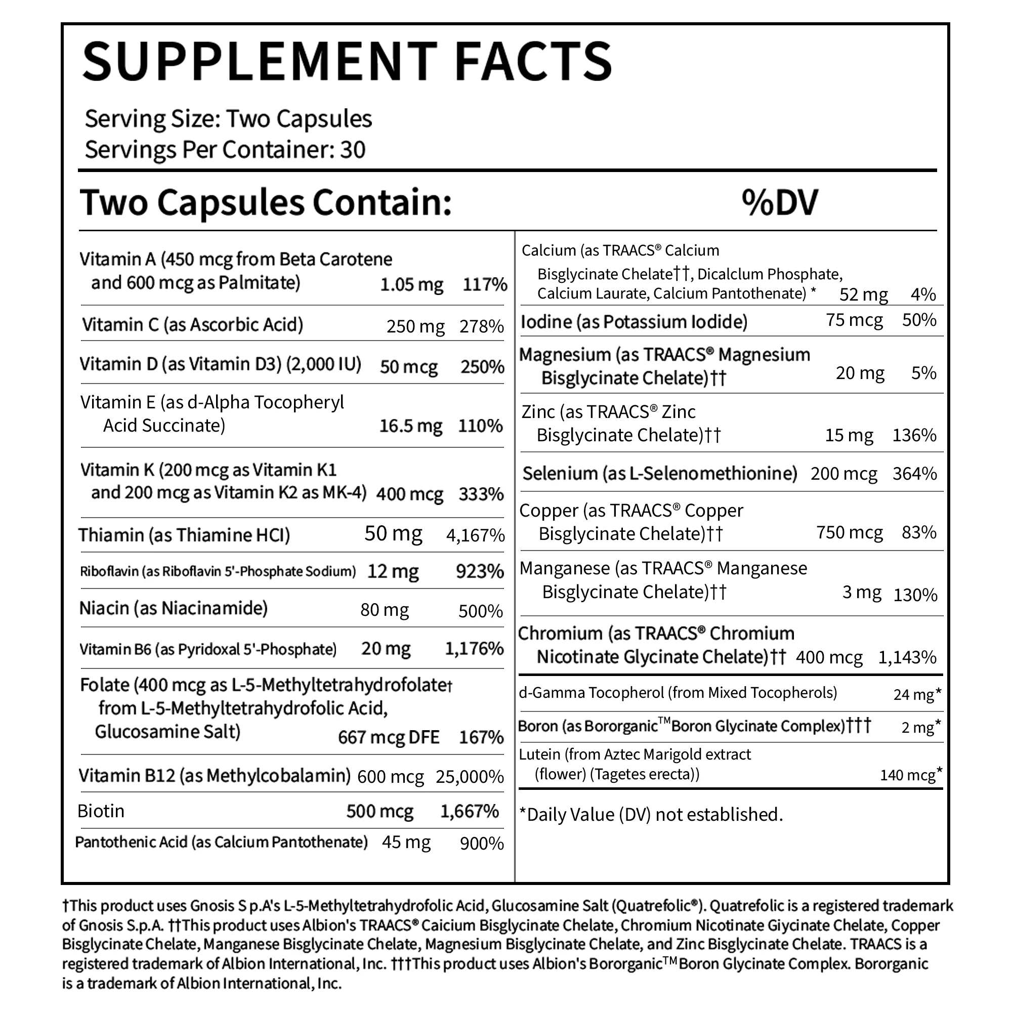 Thorne Basic Nutrients 2/Day - Daily Multivitamin To Support Heart, Brain, Nerve, Immune, Bone & Skin Health and Boost Immunity