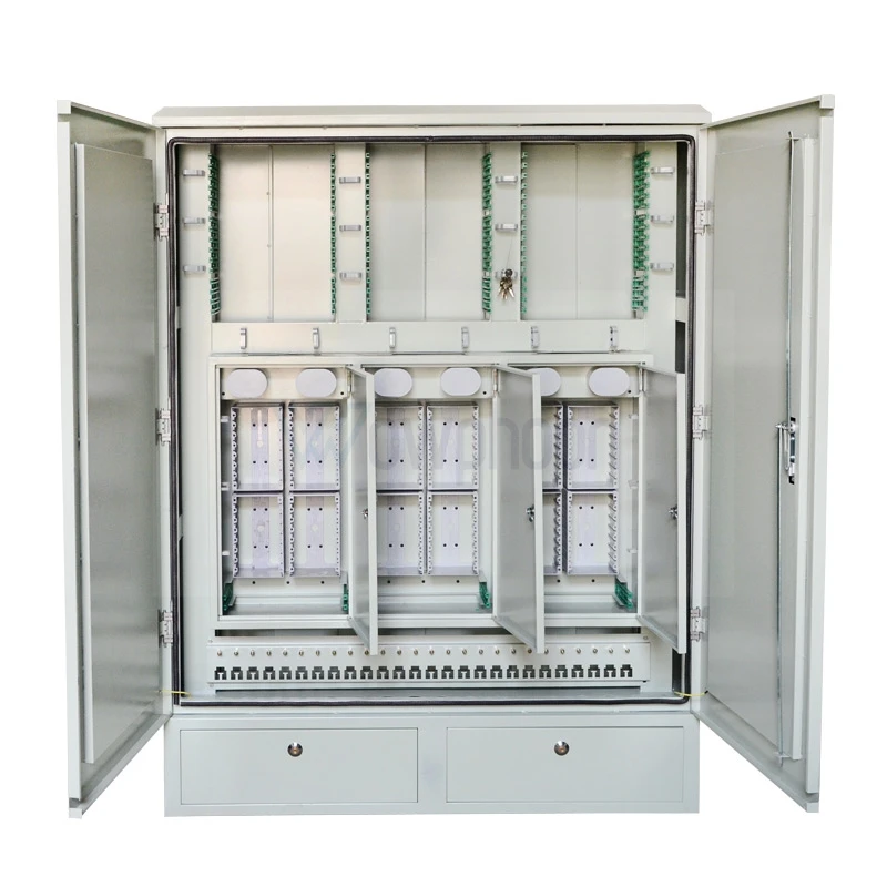 576 core optical cross box three in one ODF SMC Outdoor fiber Optic Cross Connection Cabinet Customized