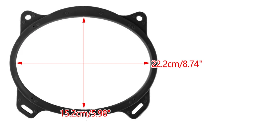 2 Stück 6" x 9" ovaler hinterer Lautsprecher-Montageadapter, passend für Toyota Corolla Camry Solara Yaris Liftback Limousine 2009 2008 2007 – Detail 3