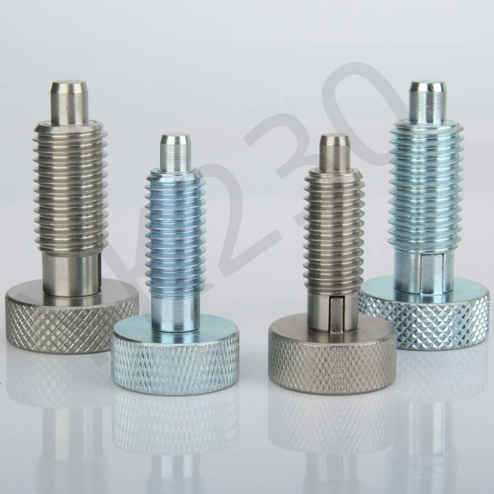 YK230 All Steel Self-Locking Return Type Index Screw Indexing Locating Pins Indexing Spring Plungers Without Nut