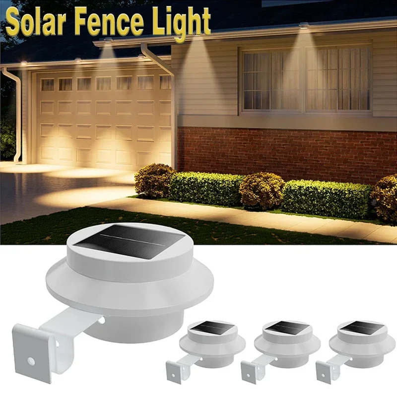 1-4 Pack Solar Gutter Lights,Porch Lights,Wall Lights,Outdoor Garden Lighting,Path,Fence,Patio,Ideal for Exterior Illumination