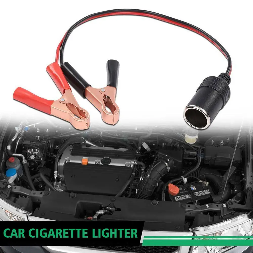 Car High Power Pure Battery with Clip To Cigarette 12V Alligator Socket Clip 24V Solid Female Terminals Battery Lighter X2S5