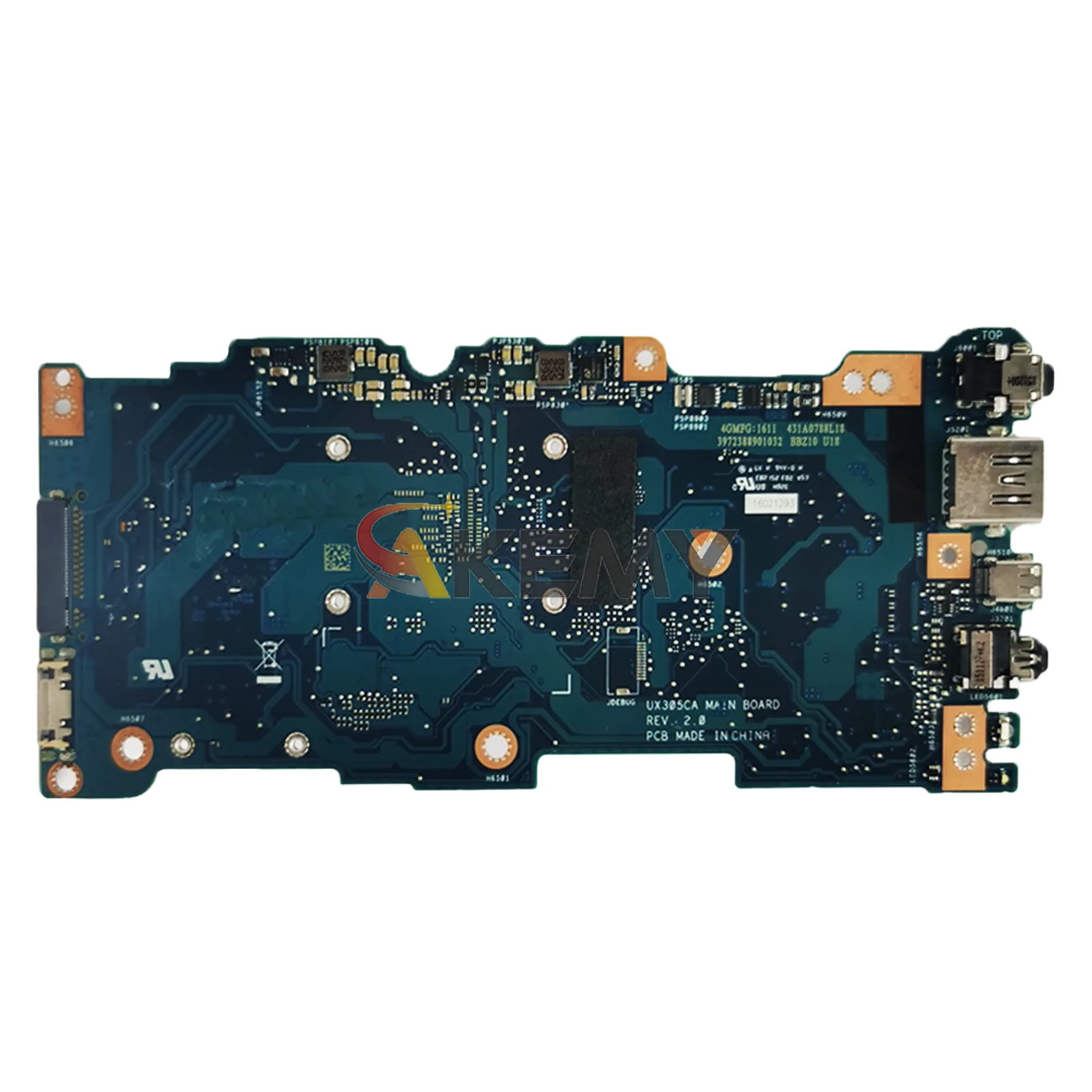 Placa base para ordenador portátil UX305CA para ASUS ZenBook U305C UX305CA UX305C placa base para portátil con CPU M3 M5 M7 100% pruebas OK envío rápido
