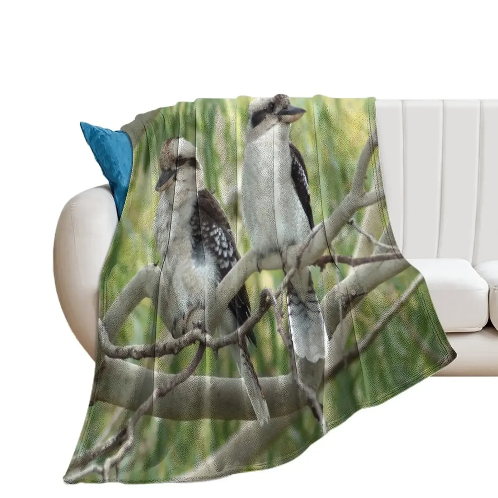 Kookaburra sits in the old gum tree Throw Blanket Bed Fashionable cosplay anime Blankets