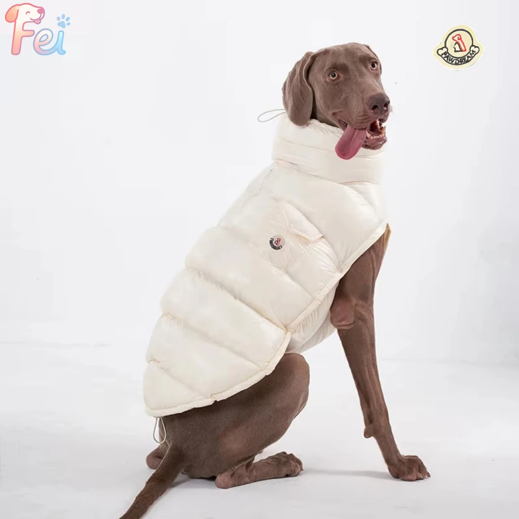 Roupas para cães de estimação Casaco grande à prova de vento de inverno |   Jaqueta com capuz forrada de lã espessada para raças pequenas e grandes Bulldog Francês