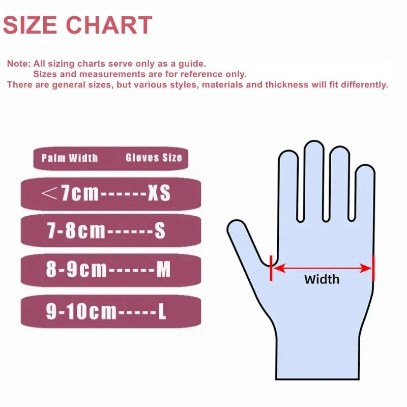 100PCS Pink Nitrile Gloves Disposable Latex Free Safety Gloves Non-Sterile Household Cleaning Beauty Salon Tattoo Kitchen Gloves
