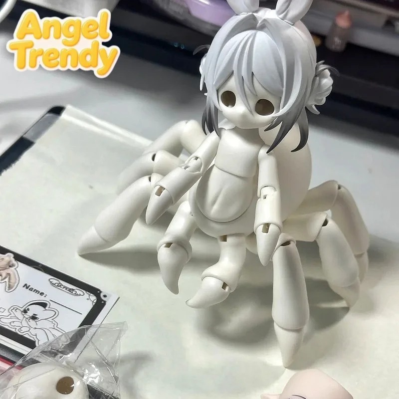 1/8 Mjd Custom Doll Accessory, Fantasy Arachnid‑Shaped Posable Pvc Body, Multi‑Articulated Monster Doll Torso, Edamame Spider