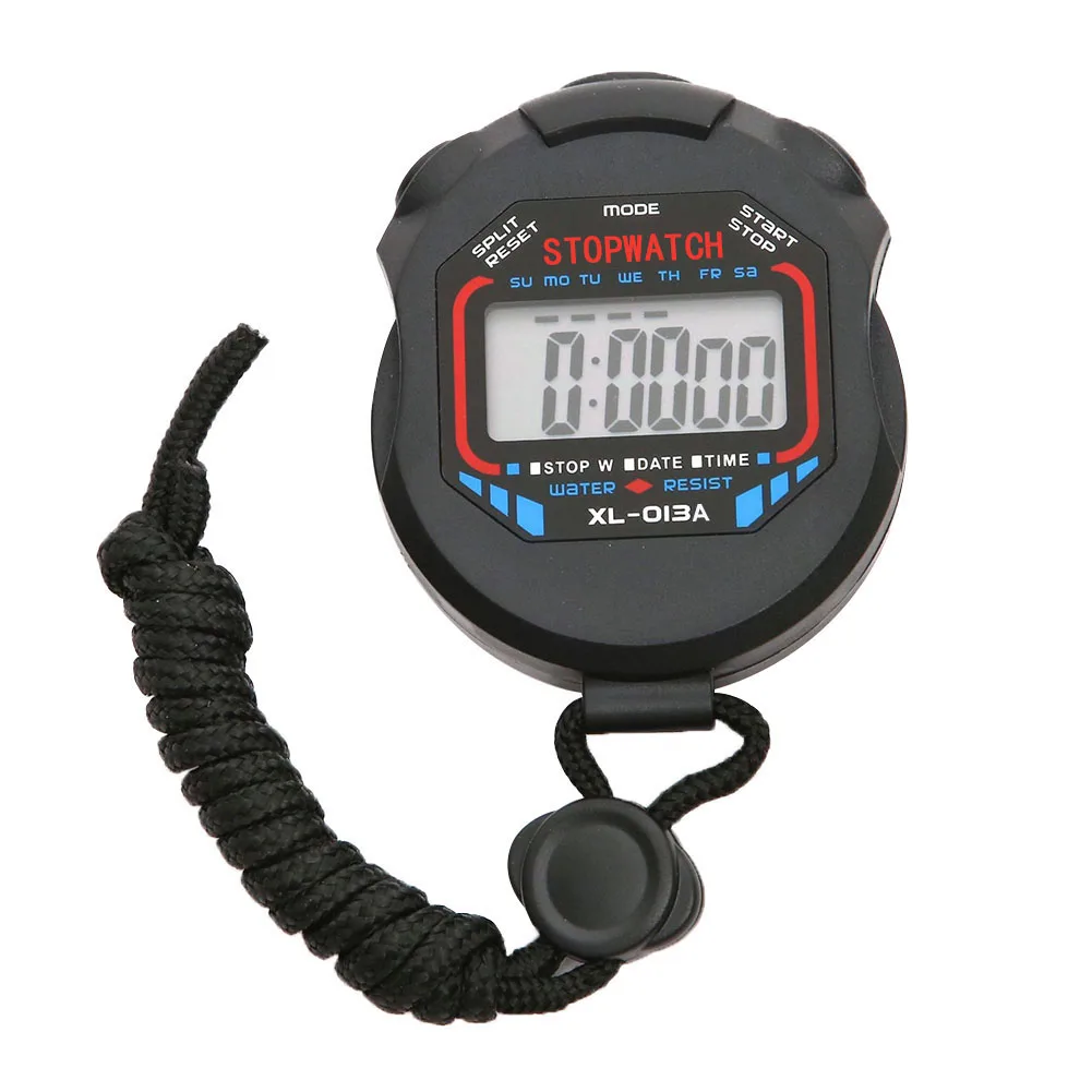 Multi-Function Electronic Stopwatch Digital Stopwatch Waterproof Handheld Chronometer for Fitness Coaches and Referees