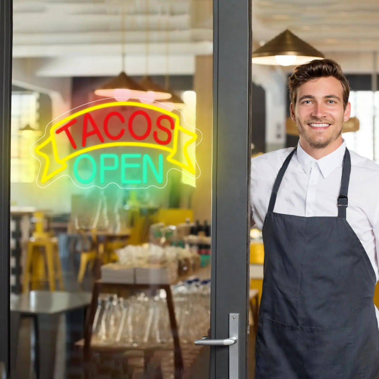 تاكو بار النيون علامات USB عكس الضوء ضوء النيون لمطعم المكسيكي تاكو حفلة الغذاء ضوء المطبخ القهوة بار جدار ديكور #2