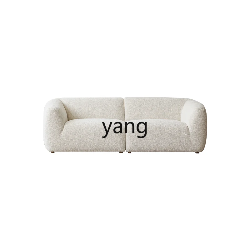 

TGF modern simple cream style sofa retro straight row module fabric sofa