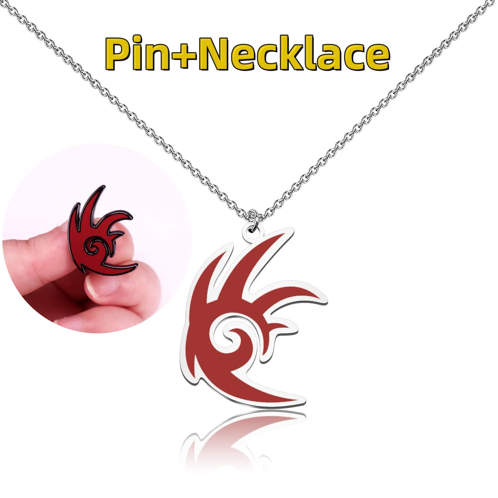 Shadow Hedgehog Necklace Cartoon Movie Peripherals Accessories Sonics Anime Game Cool Symbol Children Charms Pendants Chains