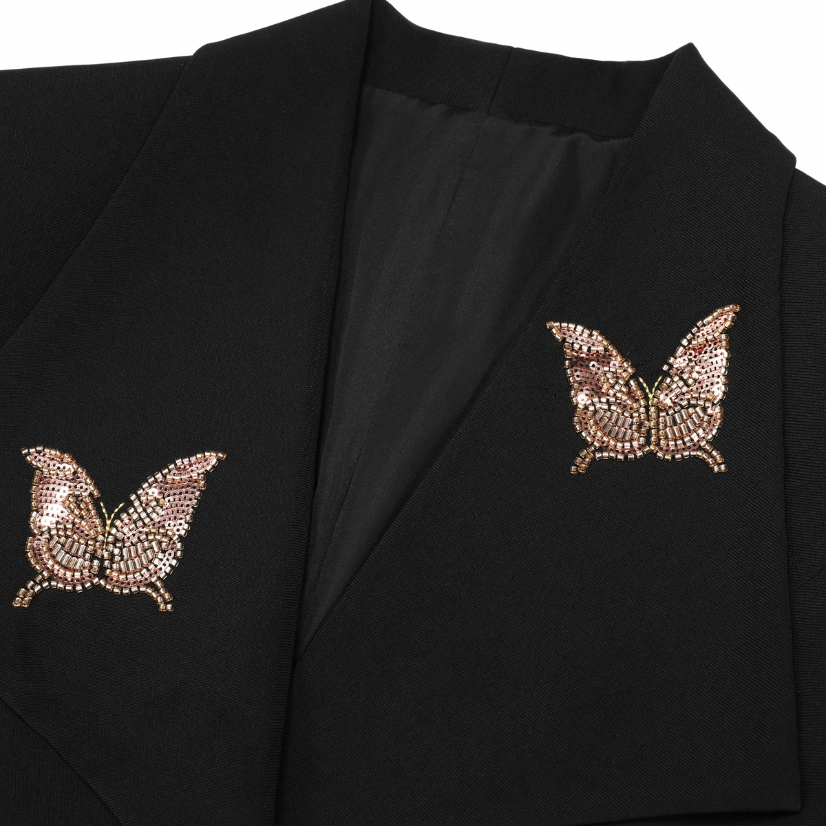 26190 Spring And Autumn New Fashionable Butterfly Nail Bead Suit Jacket Temperament Women's Casual Suit Windbreaker Coat