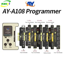 AY A108 BOX Programmer Set For iPhone X XR XS 11 12 13 Mini 14 Pro Max Plus Dot Matrix Face ID True Tone Battery Repair Tool