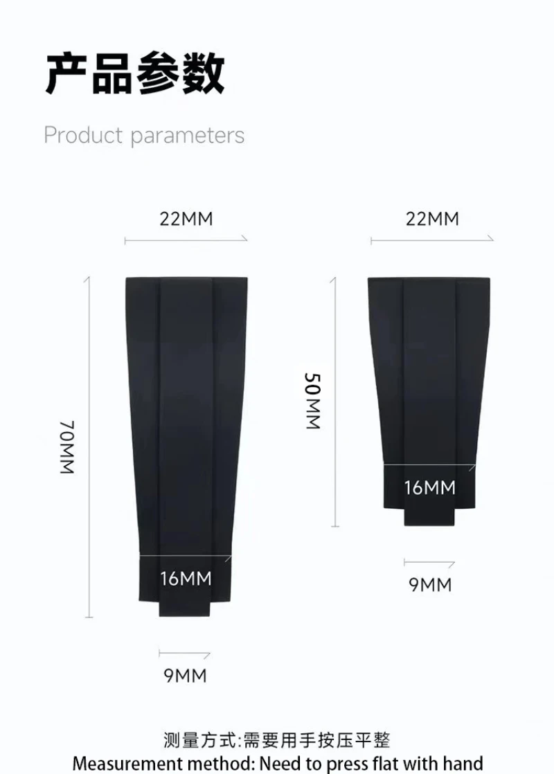 FUYIJIA Custom 22MM Fluororubber Strap Original Style R-olex Sky-dweller Watchbands VITON With Built-in Memory Steel Sheet Belt