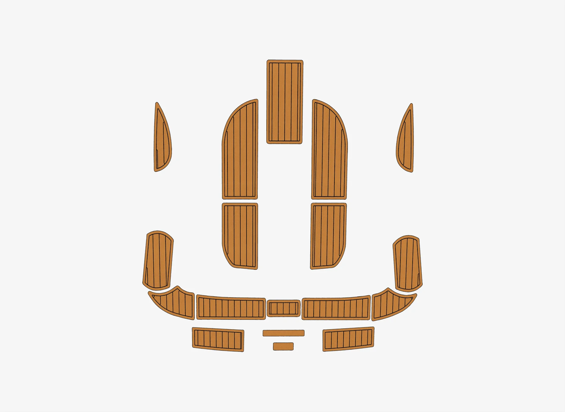 

Self-Adhesive faux Teak EVA Marine Mat - 2007-2010 Hunter 49 6mm (1/4") Non-Slip Boat Decking for Cockpit