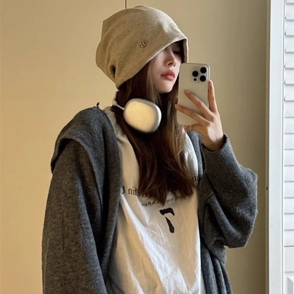 

Casual Warm Autumn Winter Hat Short Brim Soft Bonnet Thickened Windproof Beanies Women
