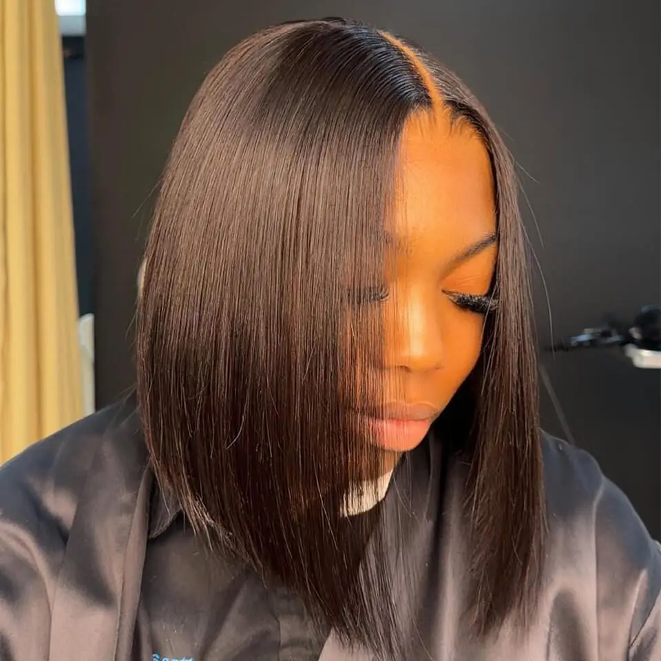

Short Bob Wig Lace Front Human Hair Wigs Bone Straight Lace Front Wigs For Women Brazilian 13x4 Lace Frontal Wig 4x4 Closure Wig