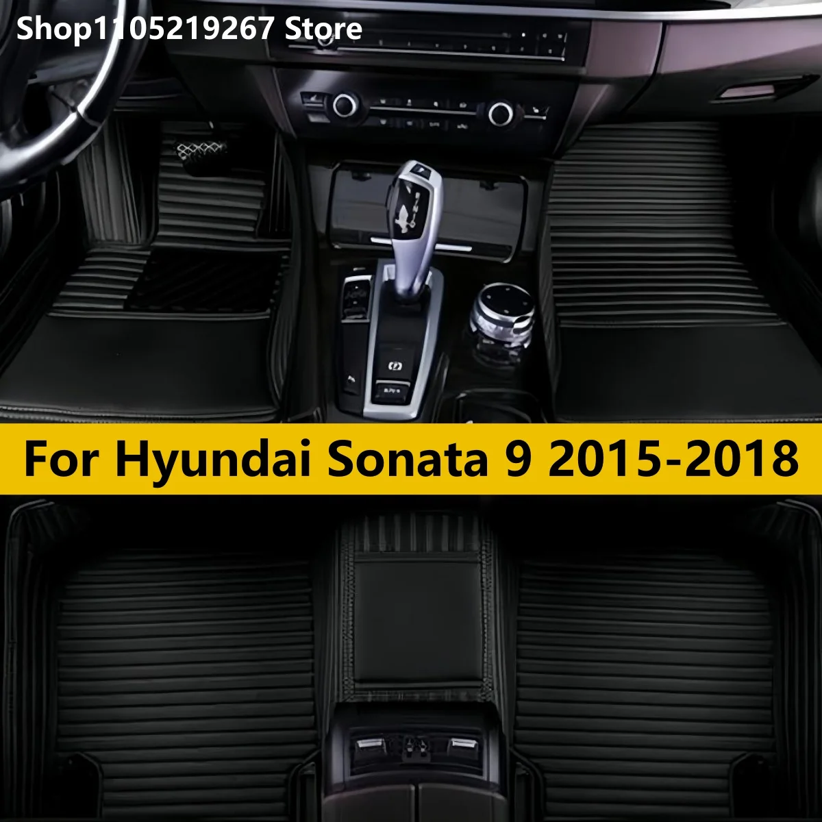 

Car Floor Mats For Hyundai Sonata 9th 2015 2016 2017 2018 Automotive Carpets Custom Foot Pads All Weather Leather Full Set Matts