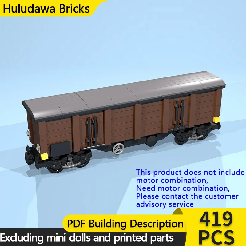 

Модель городской автомобиль MOC, строительные кирпичи, 8-колесный коричнево-серый коробчатый вагон, модульная технология, детские праздничные подарки, сборные игрушки, костюм