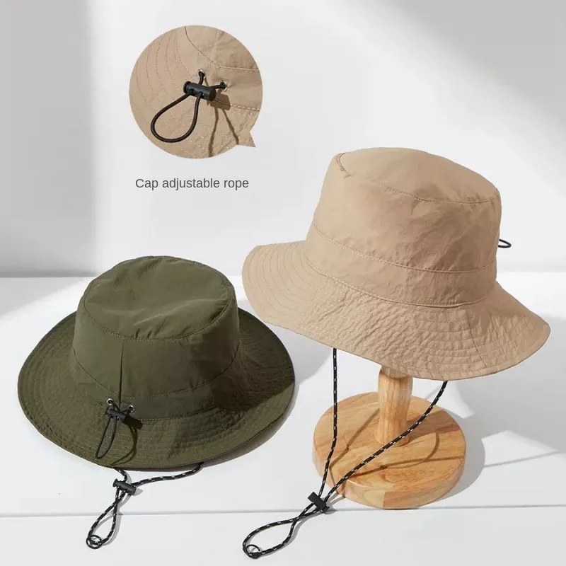 Quick-Drying Fisherman Hat Can Be Stored Bag Basin Hat Summer Thin Waterproof Outdoor Hiking Hat Men's Visor Hat Children