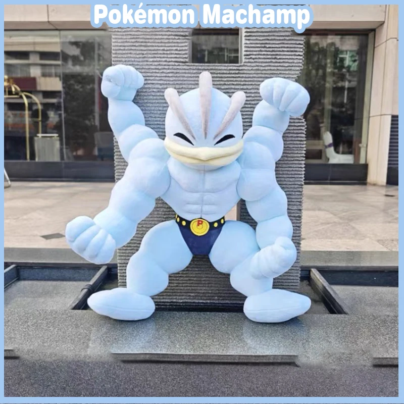 Pokemon Machamp giocattoli di peluche 50 cm Kawaii cuscino cartone animato farcito regali di Natale per bambini Pokémon Anime bambole di peluche Machamp
