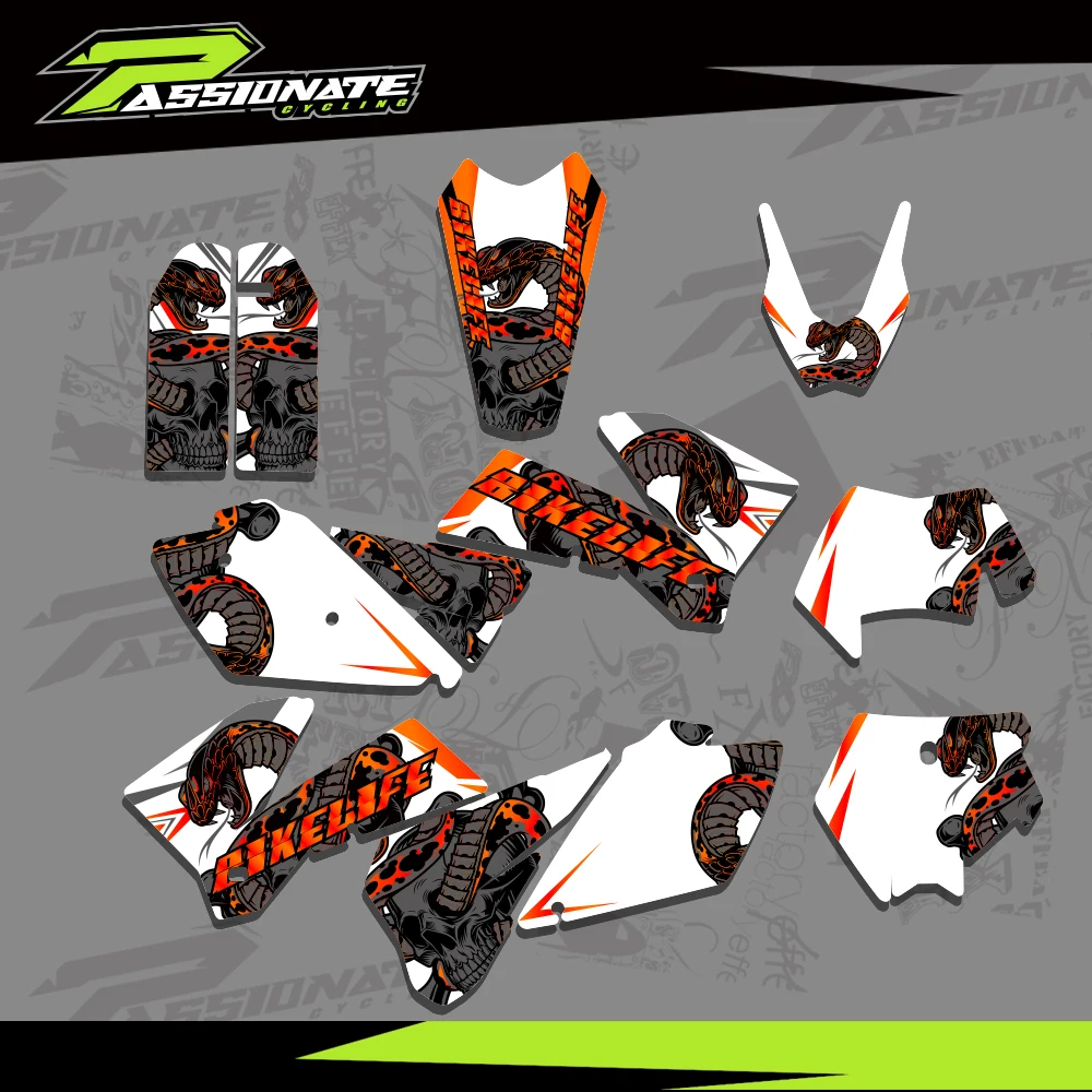 For KTM 525 450 400 300 250 200 125 sx sxf mxc xc xcf xcw exc excf 2005 2006 2007 Graphics Background Decal Stickers Customize