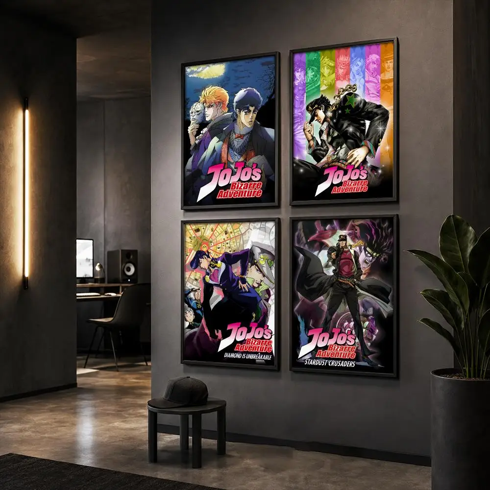 JoJos B-Bizarre Adventure Poster HD Home Wall Stickers House Hallway Living Room Bedroom Bar Office Decor Art Prints