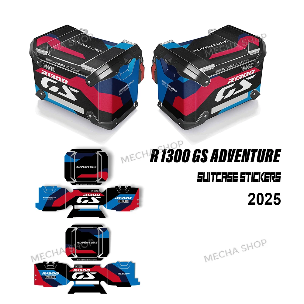 

For R1300GS Adventure Triple Black 2024 2025 Aluminium Panniers Top Box Decal M Sticker Kit