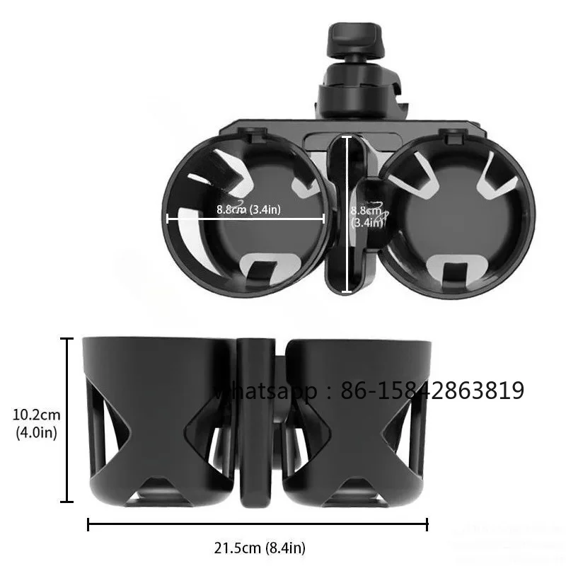 Stroller, Water Cup Holder, Mobile Phone Holder, Two-in-one Stroller, Bottle, Water Bottle, Double Cup Holder, Universal.