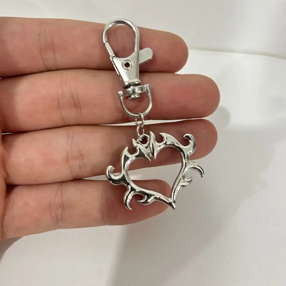 Silver Color Horseshoe Clip Pendant Keychain Y2K Geometric Charms Bags Keychain Punk Style Backpack Pendant Jewelry Accessories