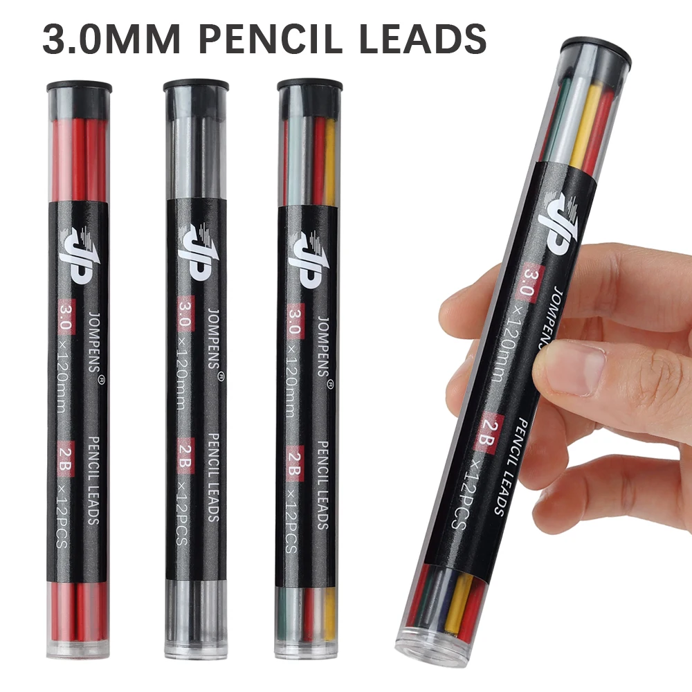 12 Stück/Box, 3,0 mm, mechanische Bleistiftmine, runde Form, 12 Farben, gemischte Mine, zum Skizzieren, Malen, Schreiben, für Schule, Büro, Schreibwaren. – Detail 2