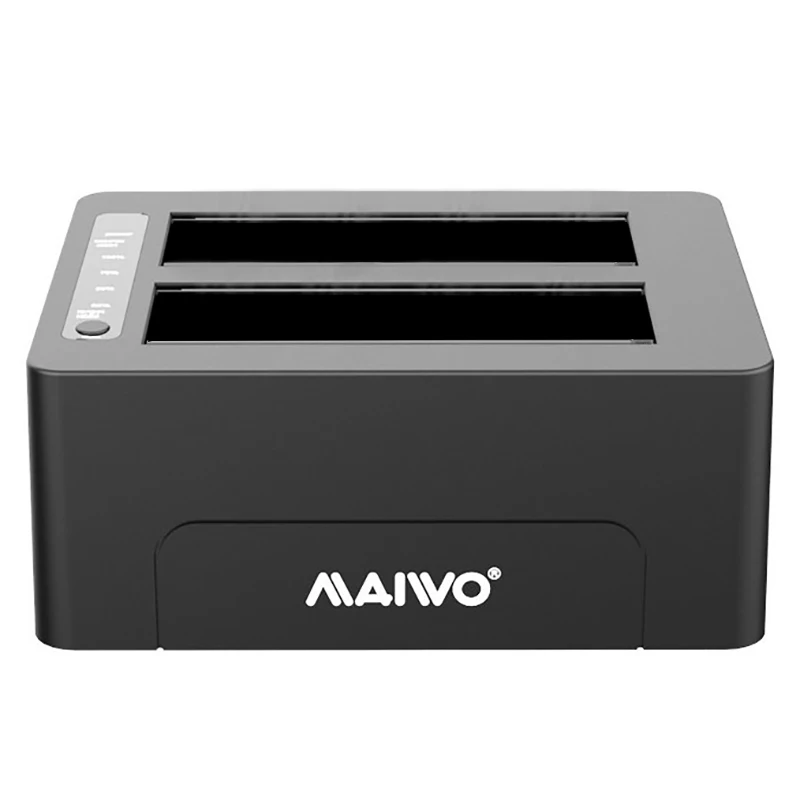 

MAIWO K3082 Hard Disk Duplicator Dual-Bay Hard Disk Base Cloning Duplicator Supports 2.5/3.5 Inch Hard Disk Reading US Plug