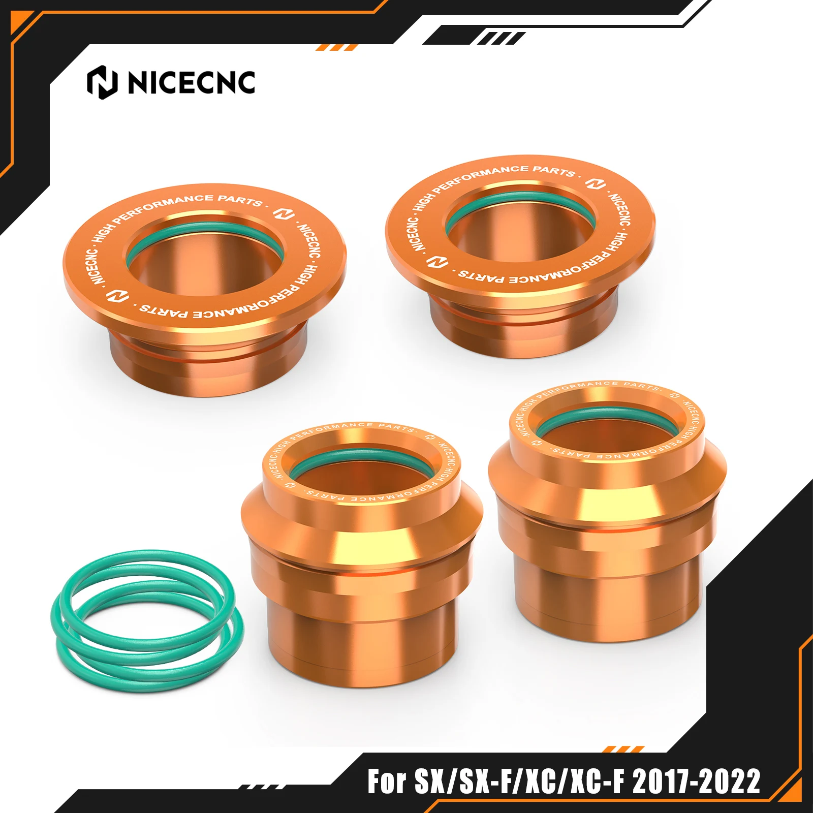 

NICECNC For KTM SXF 250 SXF 450 2017-2022 SX 125 XC 250 XC 300 XC-F 250 350 450 22mm/25mm Front Rear Wheel Spacers Hub Collars