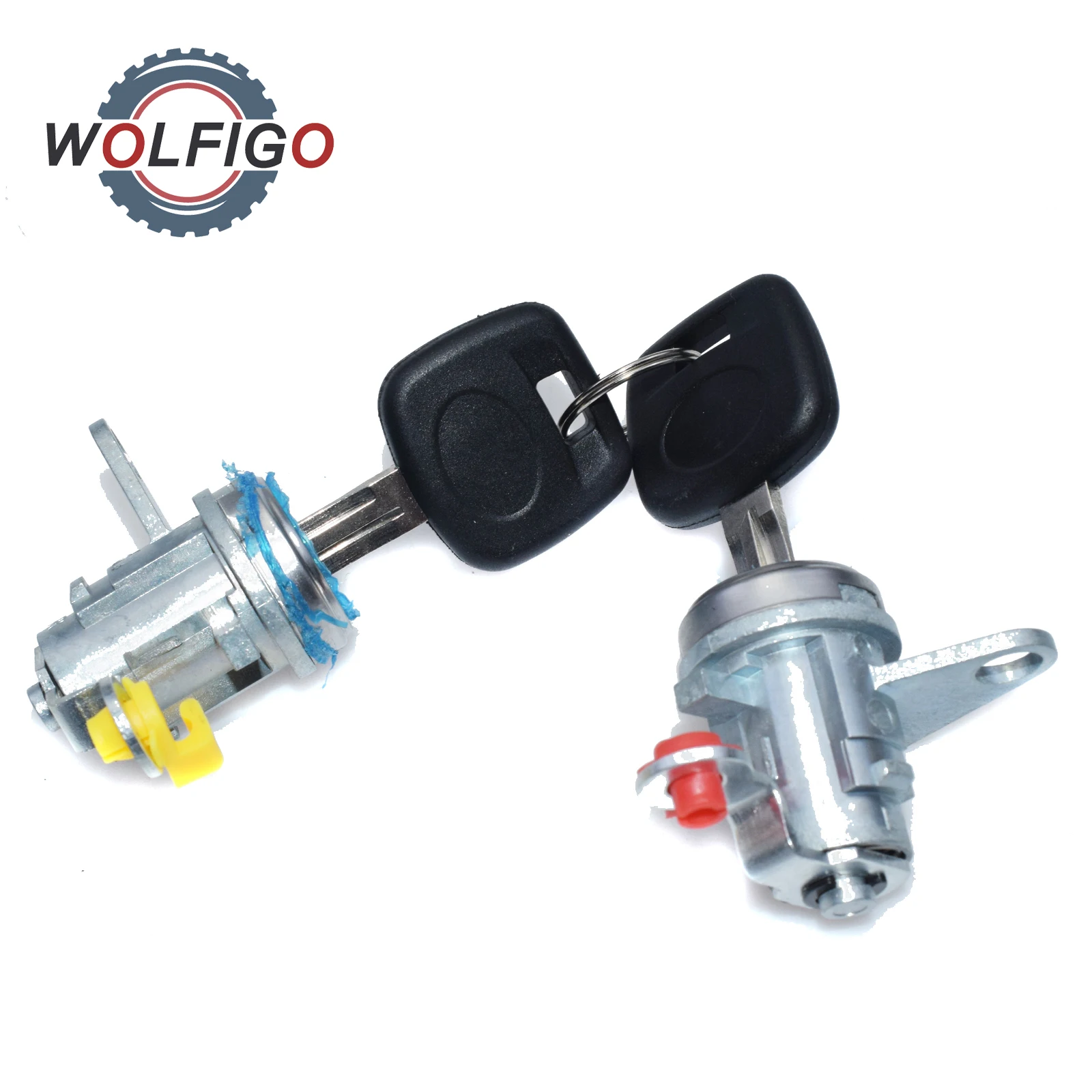 WOLFIGO New Door Lock Cylinder Set with Keys (L&R) For Toyota RAV4 1996 1997 1998 1999 2000 69051-42050 69051-42060 6905142050