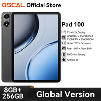 OSCAL Pad 100 Tablet, 12'' 2K IPS Display 9000mAh, 8GB or 12GB RAM 256GB ROM, 16MP Rear AI Camera, Unisoc T615, Android 15 PC