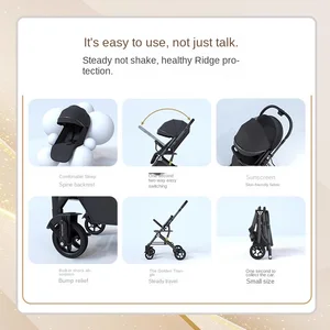 عربة أطفال خفيفة الوزن ثنائية الاتجاه لحديثي الولادة ، عربة دفع ، مناظر طبيعية عالية ، حماية العمود الفقري ، أربع عجلات أفضل 10 مبيعات عربة أطفال مزدوجة بأعمار مختلفة - No10