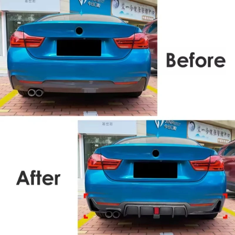 Rear Diffuser Bumper Splitter Lip Applicable for BMW 4 Series 2014-2020 F32 F33 F36 M Sport MP Rear Lip Car Exterior Accessories