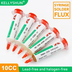 KELLYSHUN Lead-Free Halogen-Free BGA Welding Flux SMD Repair Soldering no-clean ball Planting Rosin Solder oil Paste 10cc