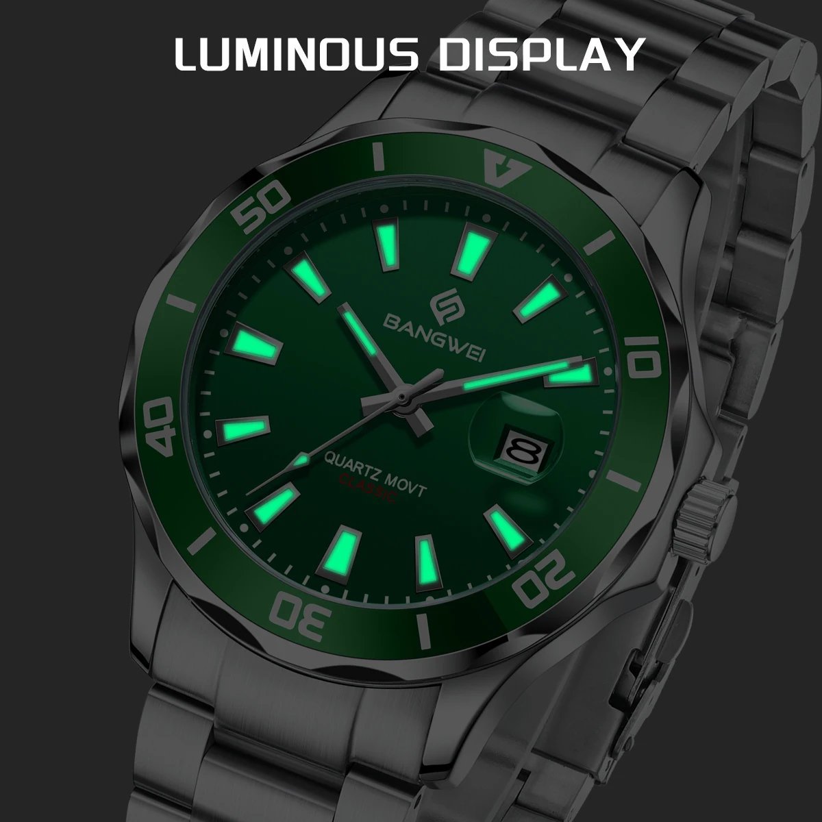 LIGE BANGWEI Luxury Quartz Watches for Men Classic Fashion Auto Date Simple Casual Man Watch Waterproof Luminous Male Clock Gift