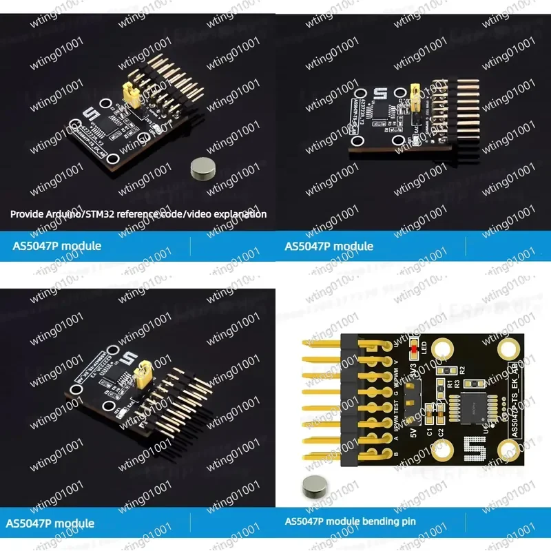 for AS5047P 14 Bit Rotary Position Sensor Breakout Board High Precision Magnetic Angle Detection Module SPI Interface