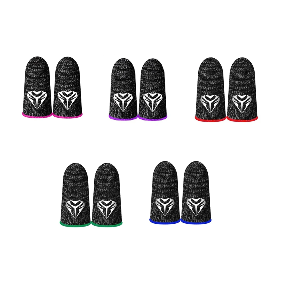 

AM-10PCS Gaming Finger Superconducting Electric Fibre 28 Knitted Sleeve Breathable Fingertips for Mobile Games