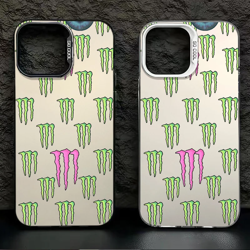 M-Monster-E-Energys-S Floral Frosted Case for Samsung Galaxy S26 S25 S24 S23 Plus S22 Ultra S21 S20 FE A57 A56 A55 Acrylic Cover