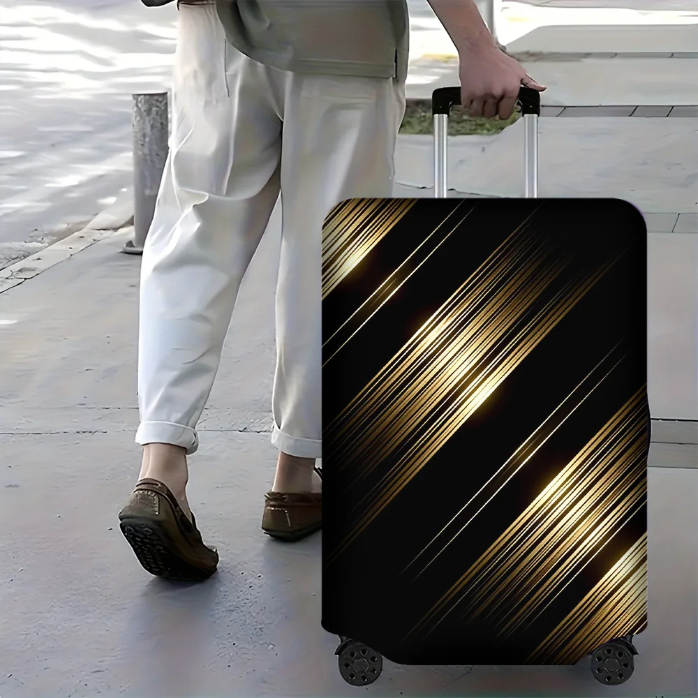 1PC Abstract Glitter Print Luggage Cover for luggage sizes 18-32 inches; stylish, resilient travel accessory to protect your lug