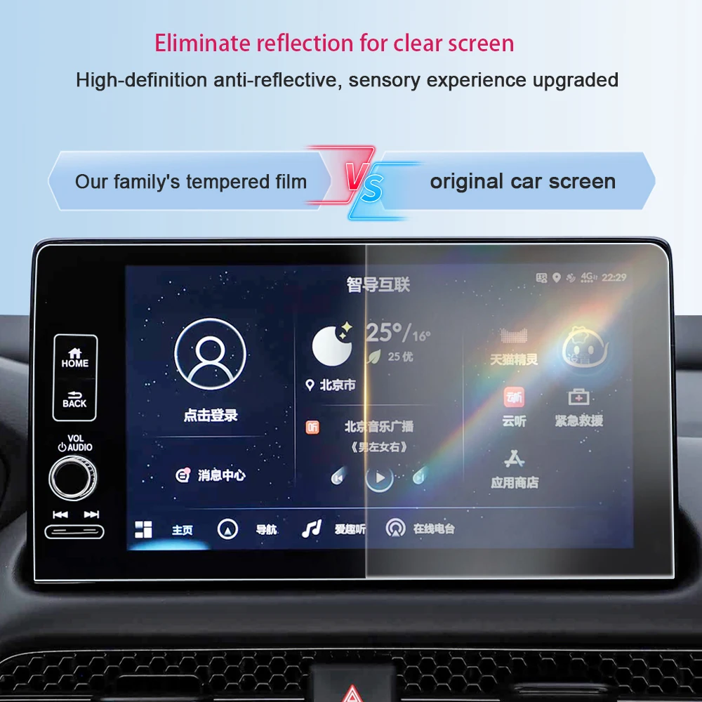 Für Honda HR-V/Veze1 2021-2026 Mittelkonsole GPS LCD-Bildschirm Schutzfolie Gehärtetes Glas Film Fingerabdruck- und Kratzresistent – Detail 1