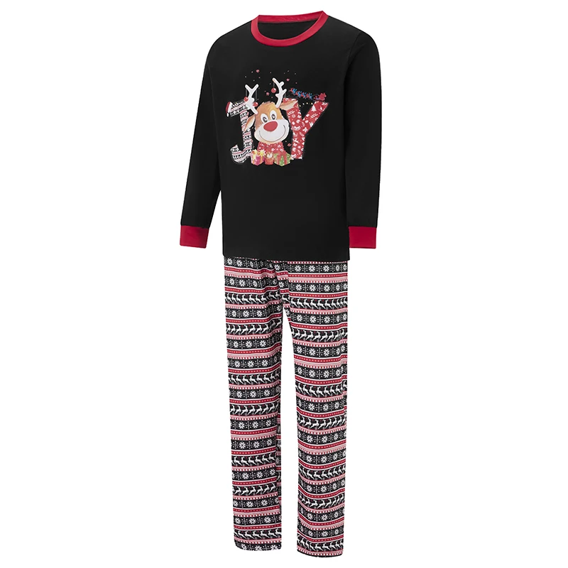 

Matching Family Christmas Pajamas Set Baby Romper Dog Outfit Letter Deer Print Tops and Pants Sleepwear Ensemble