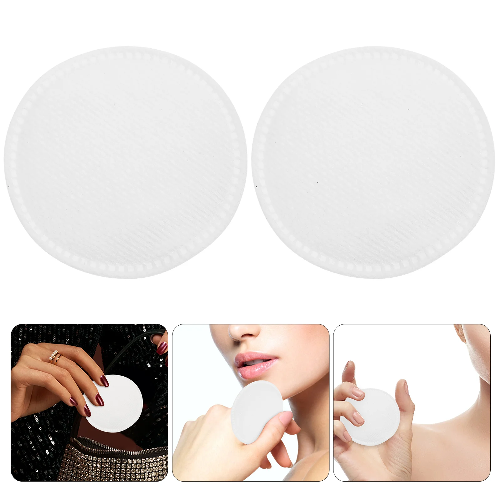 60 Pcs Makeup Remover Pads Gel Polish Round Cotton Face Scrub Mat Sponges for Facial Clean